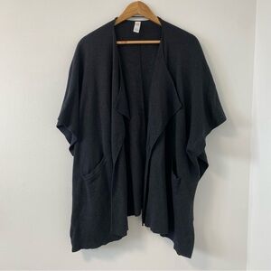 Lululemon Cashmere Bamboo Blend After Asana Wrap Poncho Sweater Pockets Black